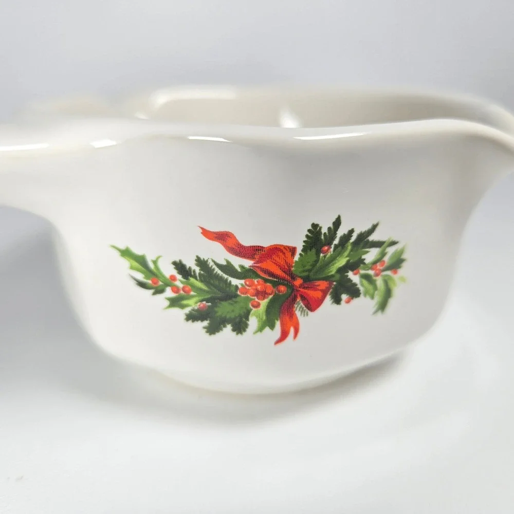 Vintage Pfaltzgraff Christmas Heritage Potpourri‎ Butter Sauce Dish Bowl Retired